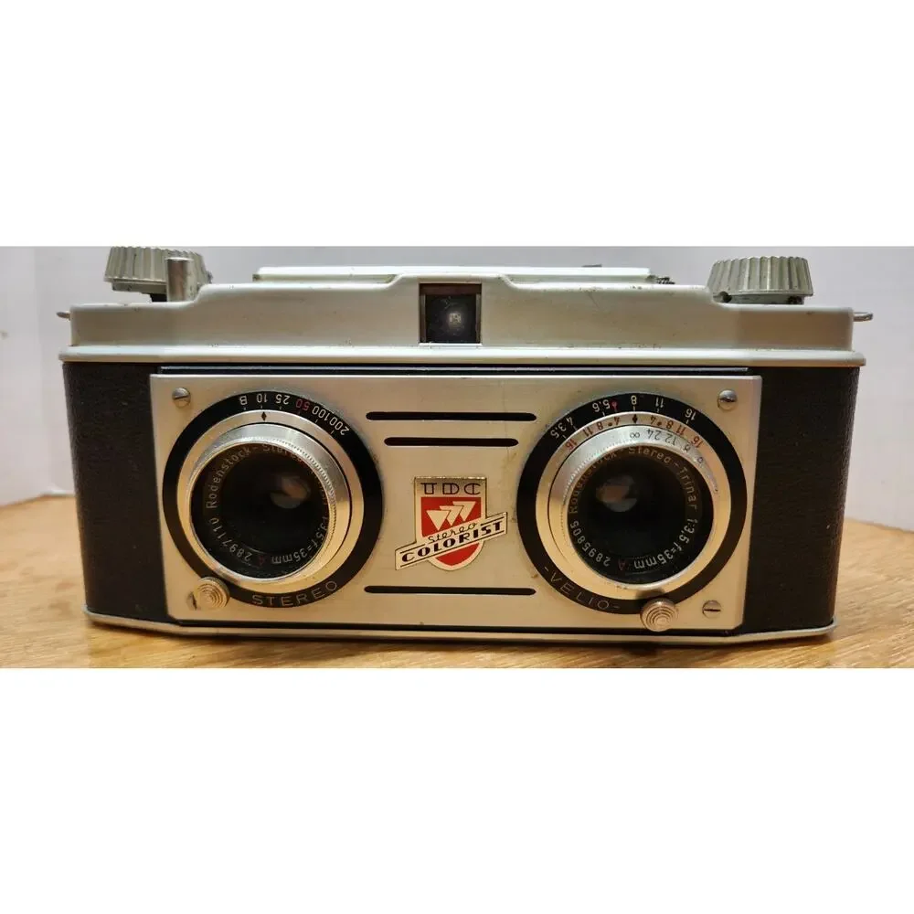 TDC Stereo Colorist 35mm Camera w/Rodenstock Trinar‎ Lenses Untested For Parts
